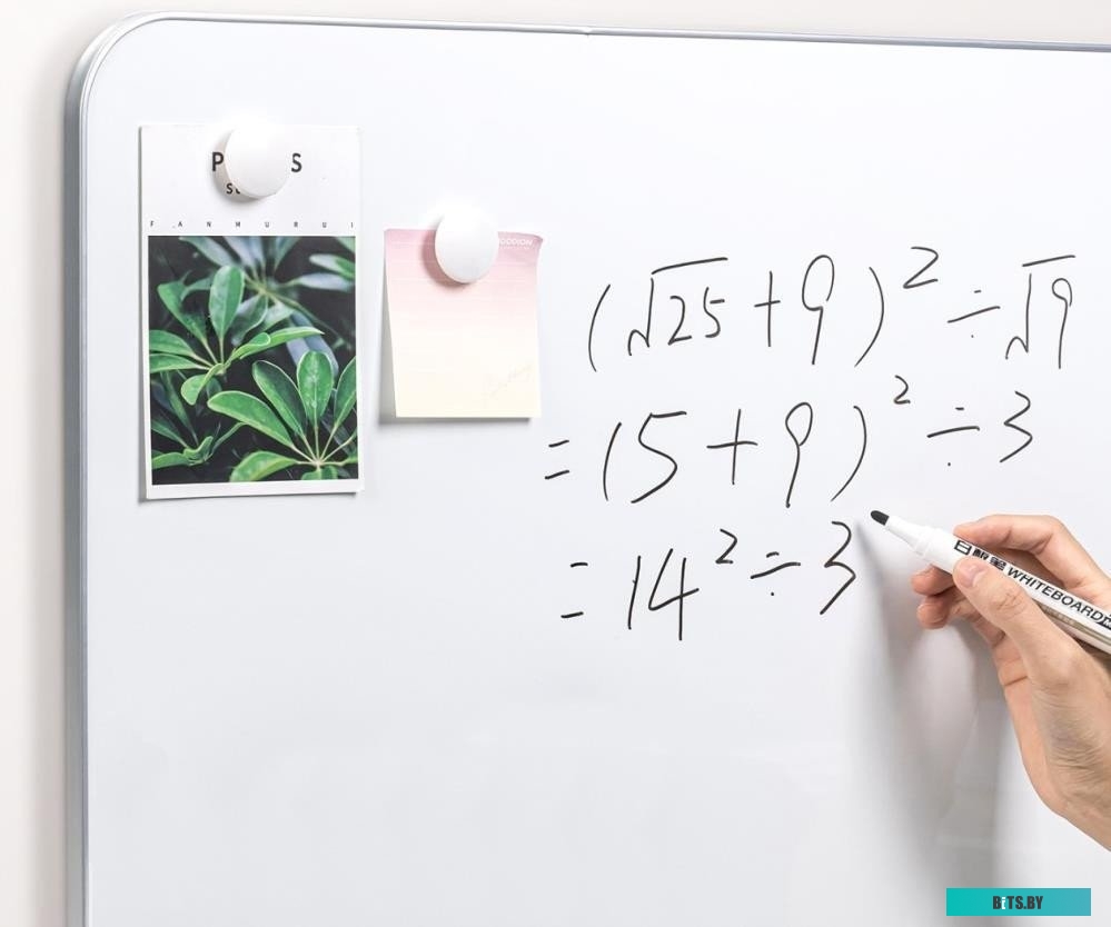 50025 Доска магнитно-маркерная Deli 50025 серебристый 45x60см