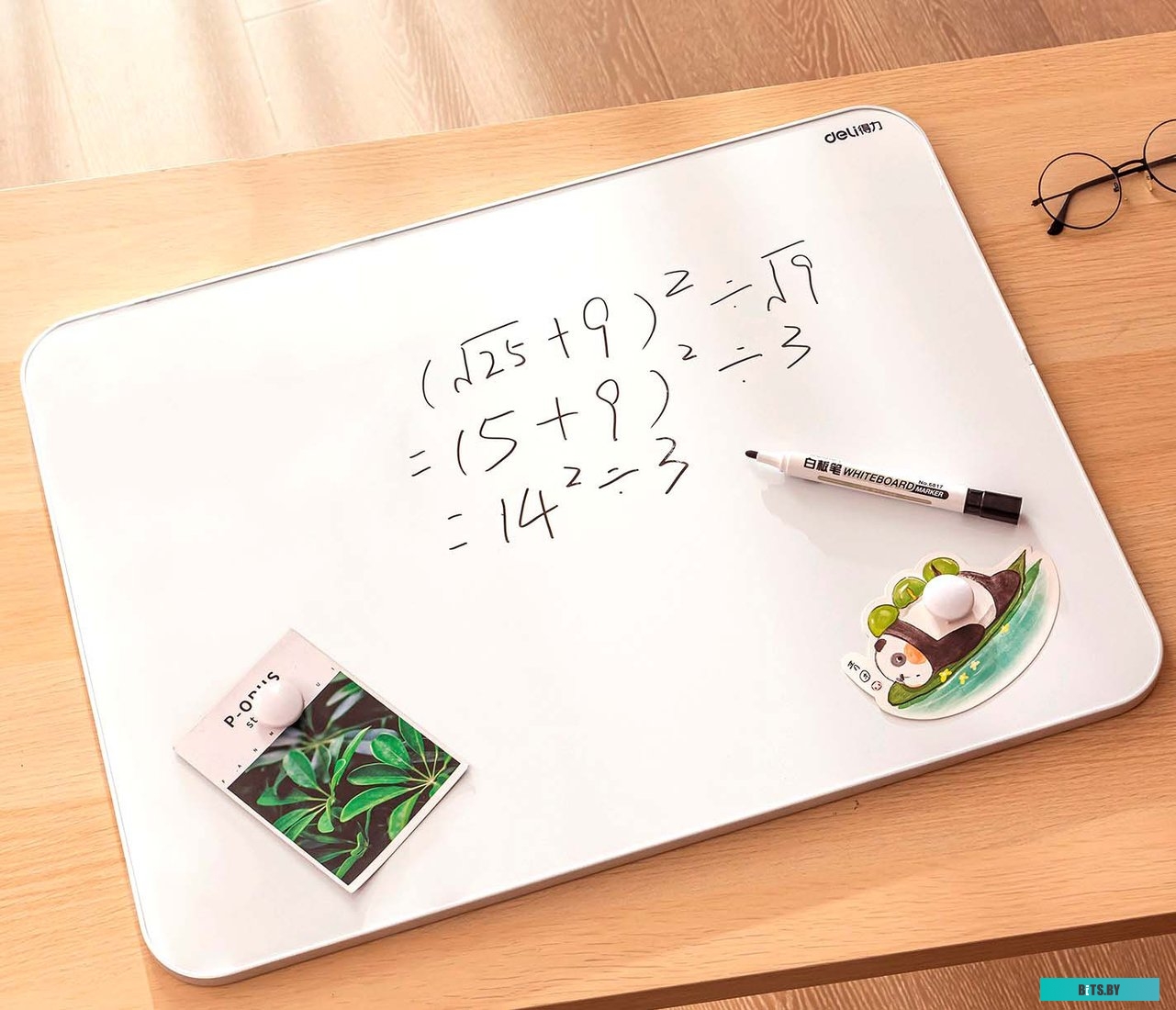 50025 Доска магнитно-маркерная Deli 50025 серебристый 45x60см