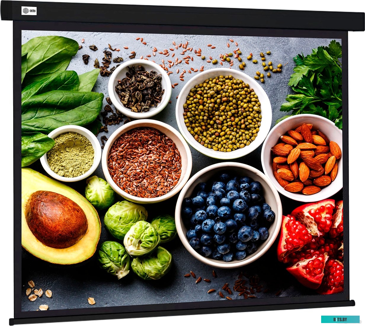Экран для проекторов Cactus 187x332см Wallscreen CS-PSW-187X332-BK