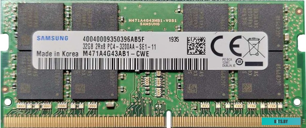Модуль памяти Samsung 32GB DDR4 SO-DIMM PC4-25600 M471A4G43AB1-CWE