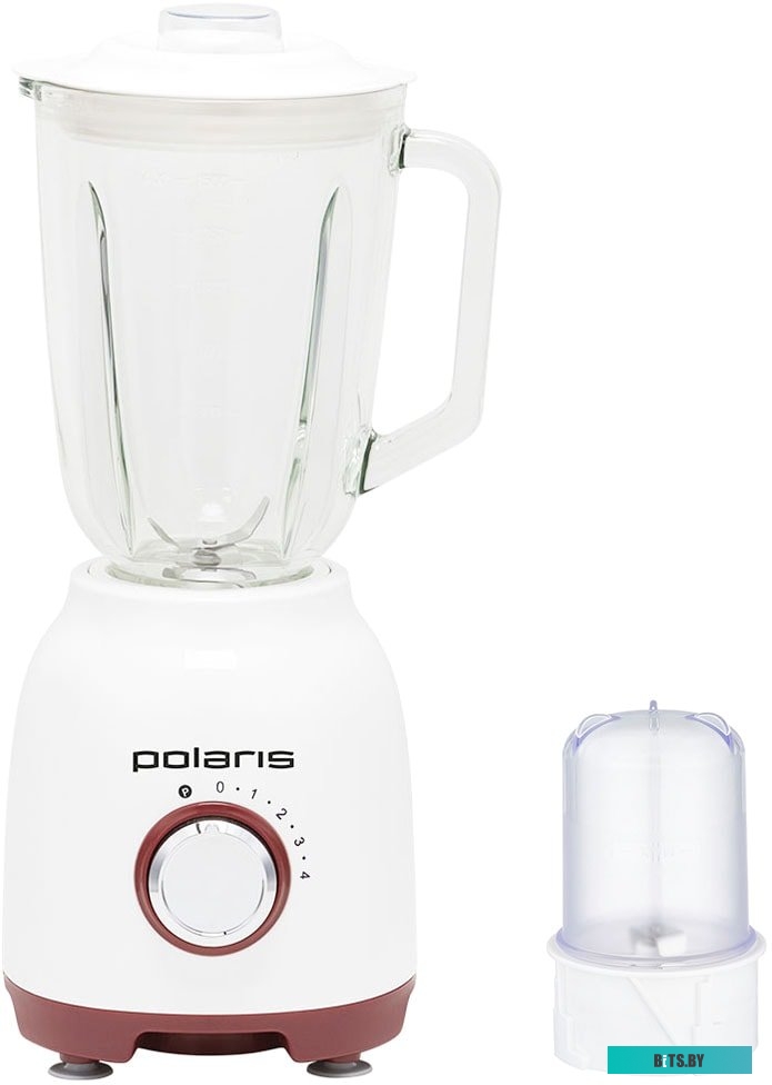 PTB 0821G Блендер POLARIS PTB 0821G,  стационарный,  белый/красный