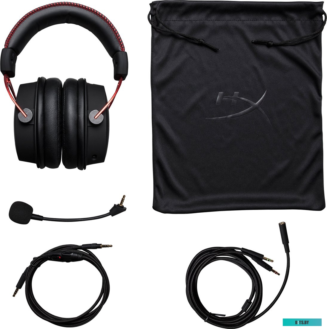 4P5L1AB#UUF Наушники с микрофоном HyperX Cloud Alpha красный/черный 1.3м мониторные оголовье (4P5L1AB#UUF)