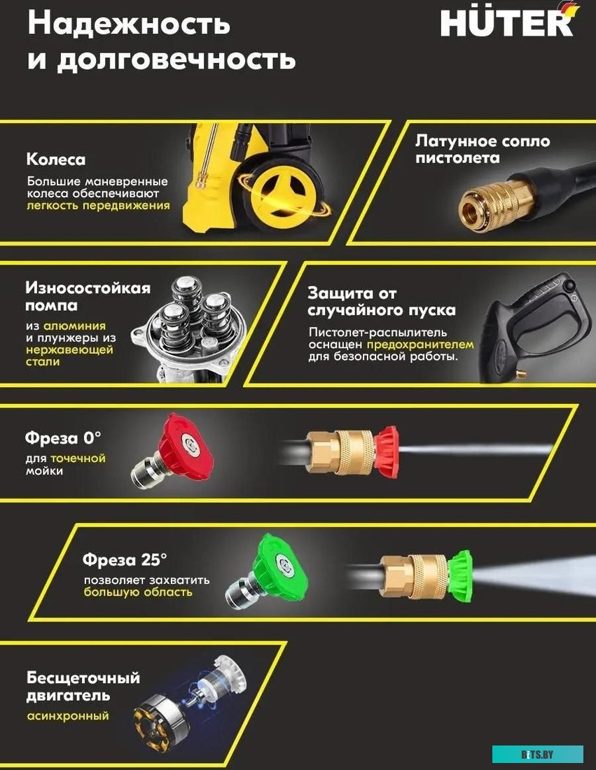 70/8/33 Мойка высокого давления Huter W-5-2600 PRO [70/8/33]