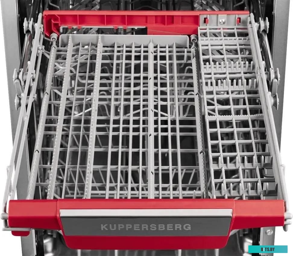 GLM 4537 Встраиваемая посудомоечная машина Kuppersberg/ Узкая, Полностью встраиваемая, ширина 45 см, 10 комплектов, луч на полу, 3 корзины,  6 програм