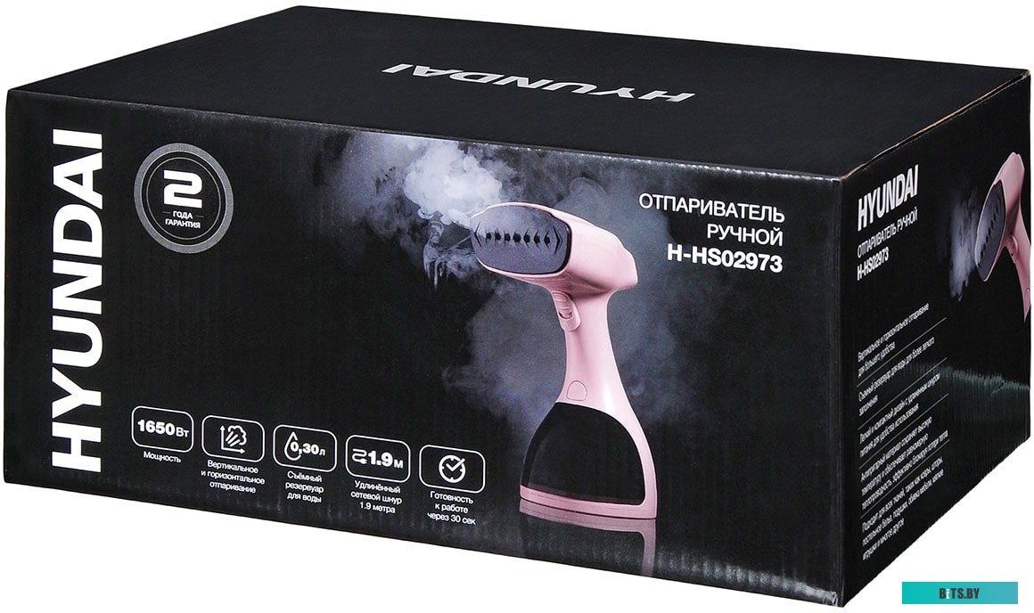 H-HS02973 Отпариватель ручной Hyundai H-HS02973 1650Вт розовый