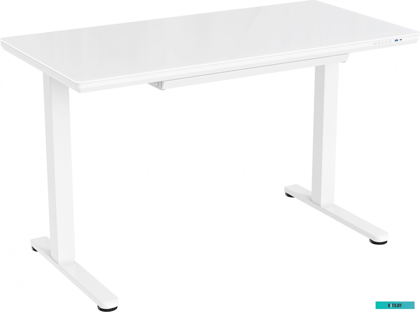 CS-EGD-WWT Стол для компьютера Cactus CS-EGD-WWT столешница стекло белый каркас белый