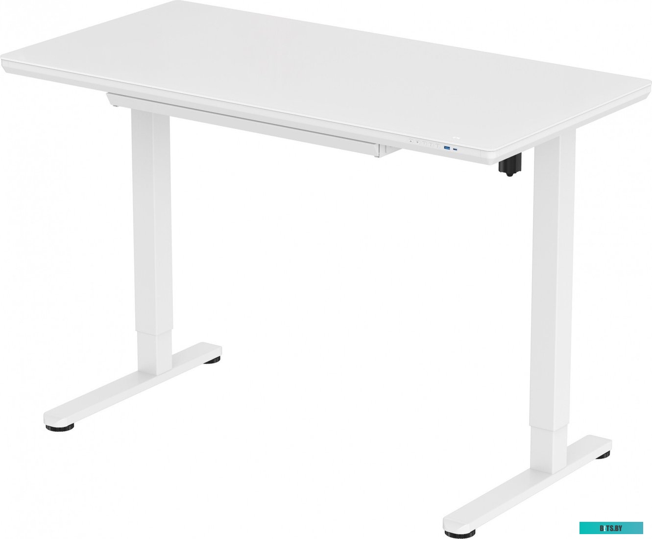 CS-EGD-WWT Стол для компьютера Cactus CS-EGD-WWT столешница стекло белый каркас белый