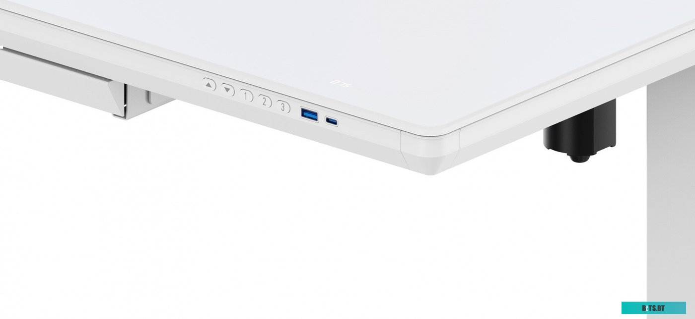 CS-EGD-WWT Стол для компьютера Cactus CS-EGD-WWT столешница стекло белый каркас белый