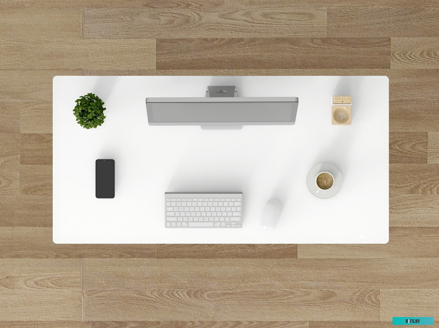 CS-EGD-WWT Стол для компьютера Cactus CS-EGD-WWT столешница стекло белый каркас белый