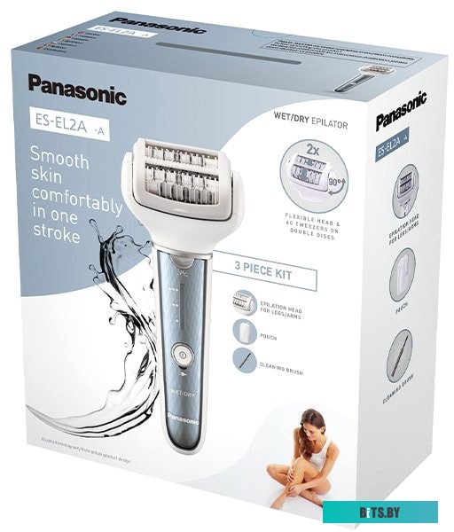 ES-EL2A-A503 Эпилятор Panasonic ES-EL2A скор.:3 насад.:1 от аккум. белый