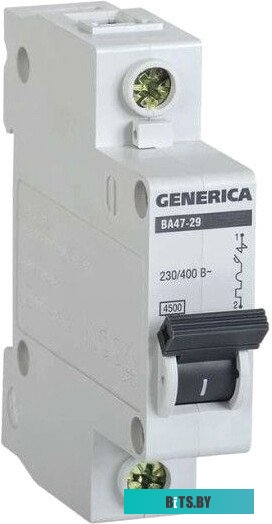 Выключатель автоматический IEK MVA25-1-050-C Generica 50A тип C 4.5kA 1П 230/400В 1мод серый