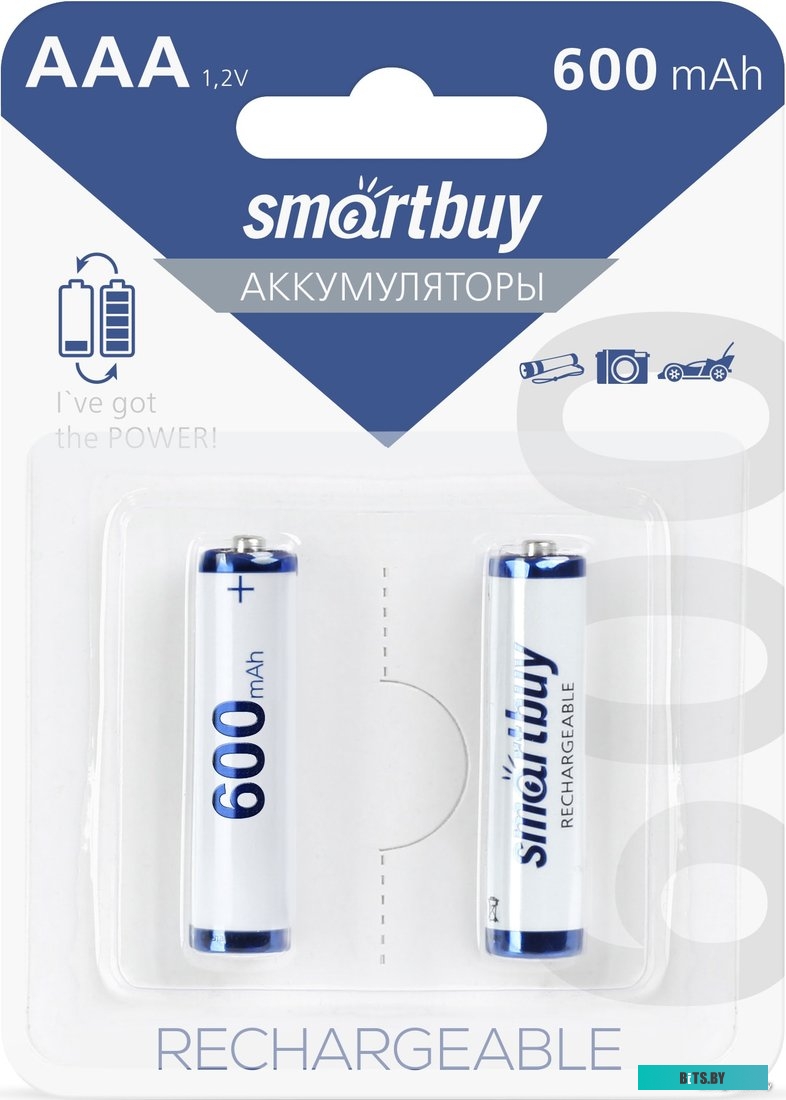 Батарейки SmartBuy AAA 600mAh 2 шт. SBBR-3A02BL600