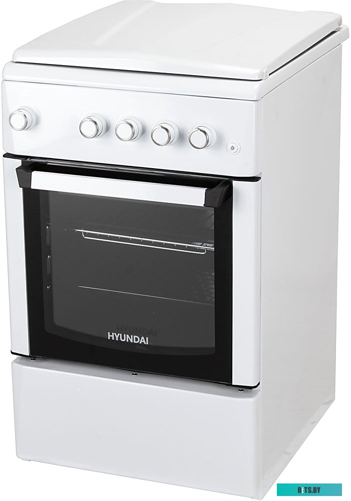 RGG225 Плита Газовая Hyundai RGG225 белый (металлическая крышка) реш.чугун