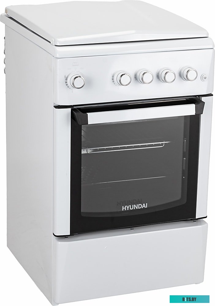 RGG225 Плита Газовая Hyundai RGG225 белый (металлическая крышка) реш.чугун