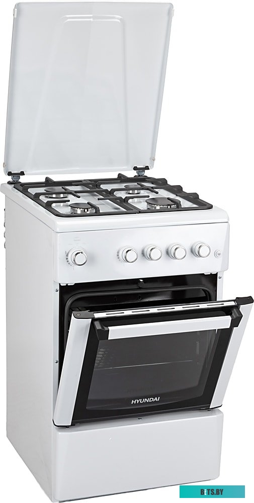 RGG225 Плита Газовая Hyundai RGG225 белый (металлическая крышка) реш.чугун
