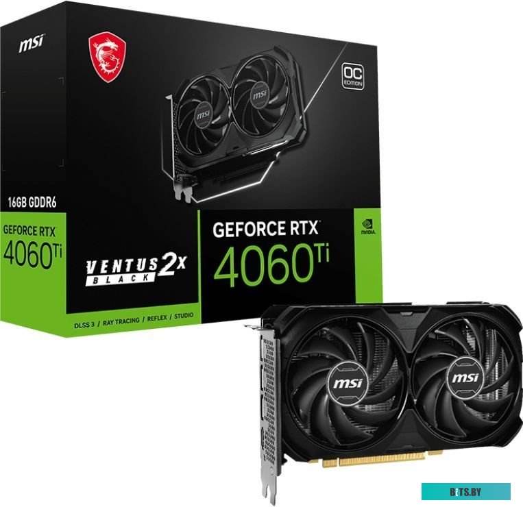 Видеокарта MSI RTX 4060 Ti VENTUS 2X BLACK 16G OC