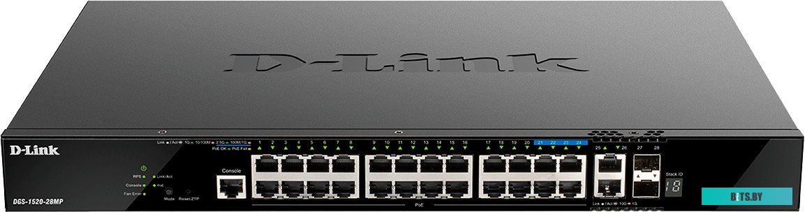 Управляемый коммутатор 3-го уровня D-Link DGS-1520-28MP/A1A