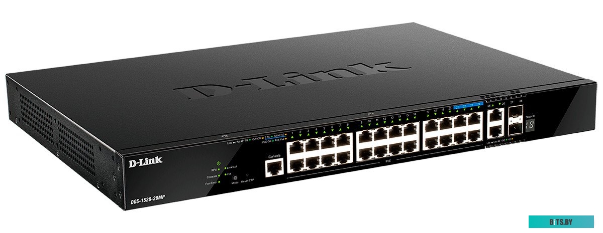 Управляемый коммутатор 3-го уровня D-Link DGS-1520-28MP/A1A
