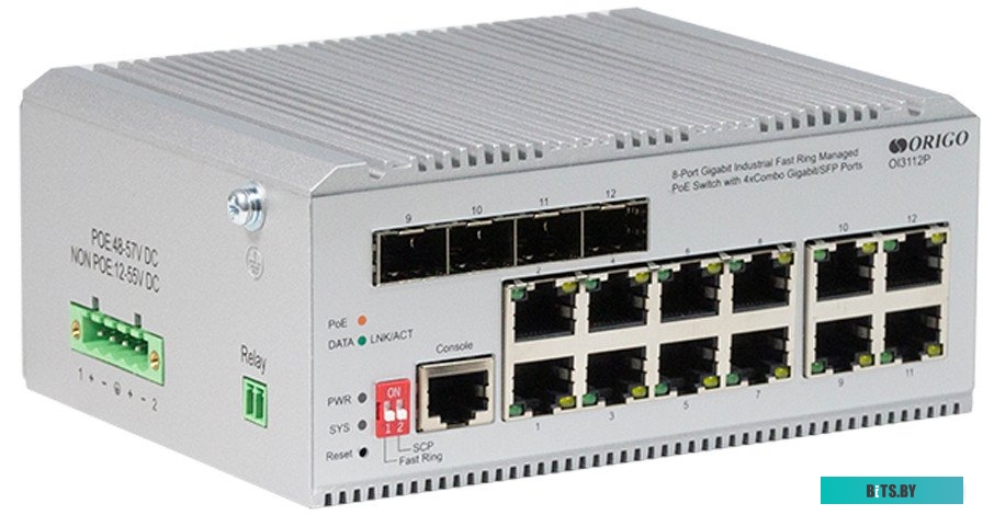 Промышленный управляемый L2 PoE-коммутатор Origo OI3112P/185W/A1A