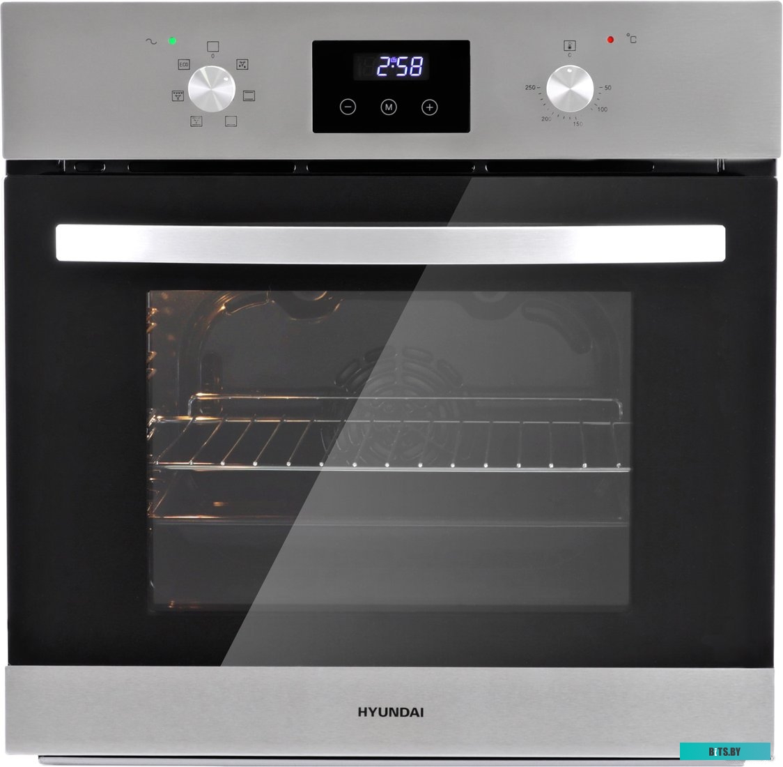 HEO 6640 IX Духовой шкаф Электрический Hyundai HEO 6640 IX серебристый/черный