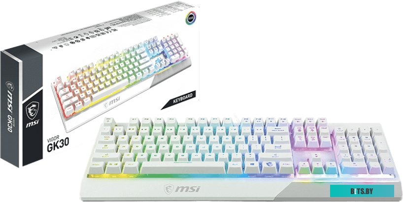 S11-04RU304-CLA Клавиатура MSI Vigor GK30 белый USB for gamer LED