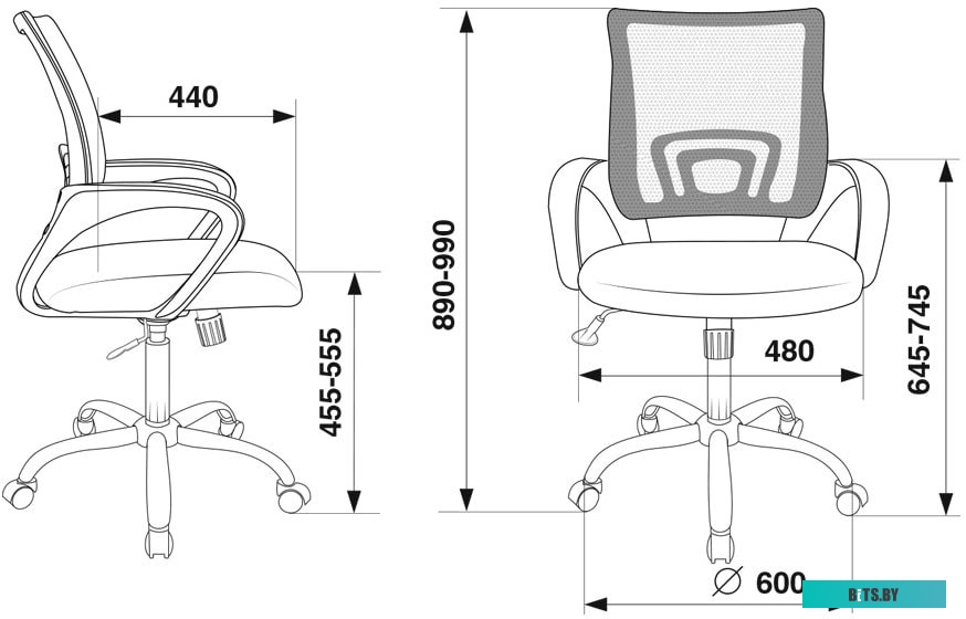Офисное кресло (Стул) Бюрократ CH-695N/SL/BL/TW-11 (черный/синий)