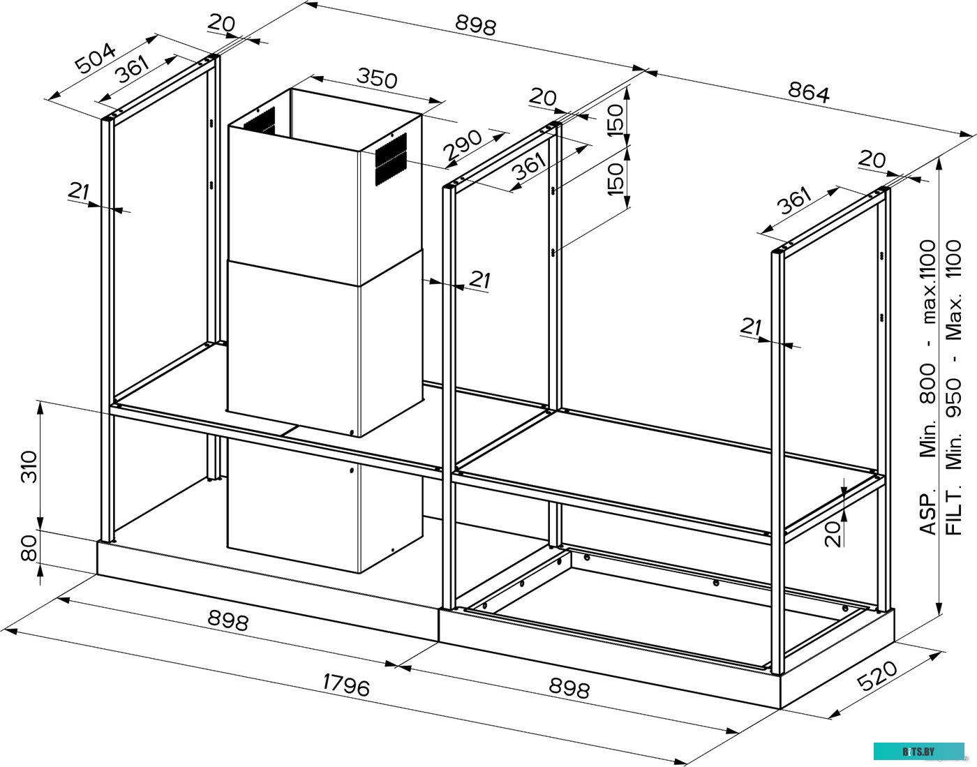 Микроволновая печь Franke Smart FSM 45 MW XS