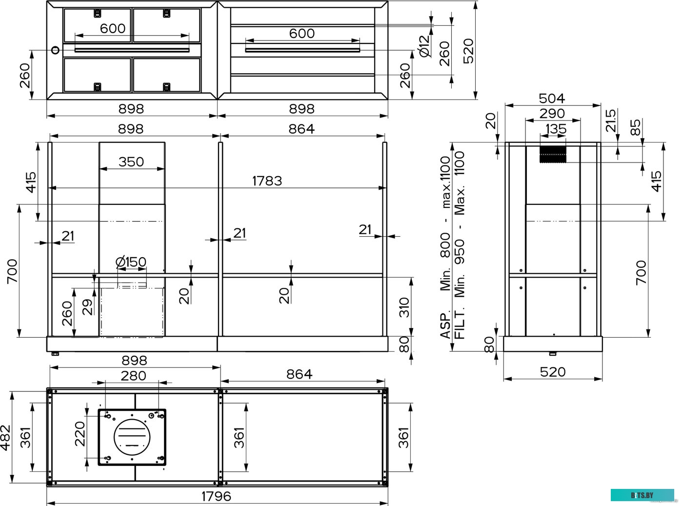 Микроволновая печь Franke Smart FSM 45 MW XS