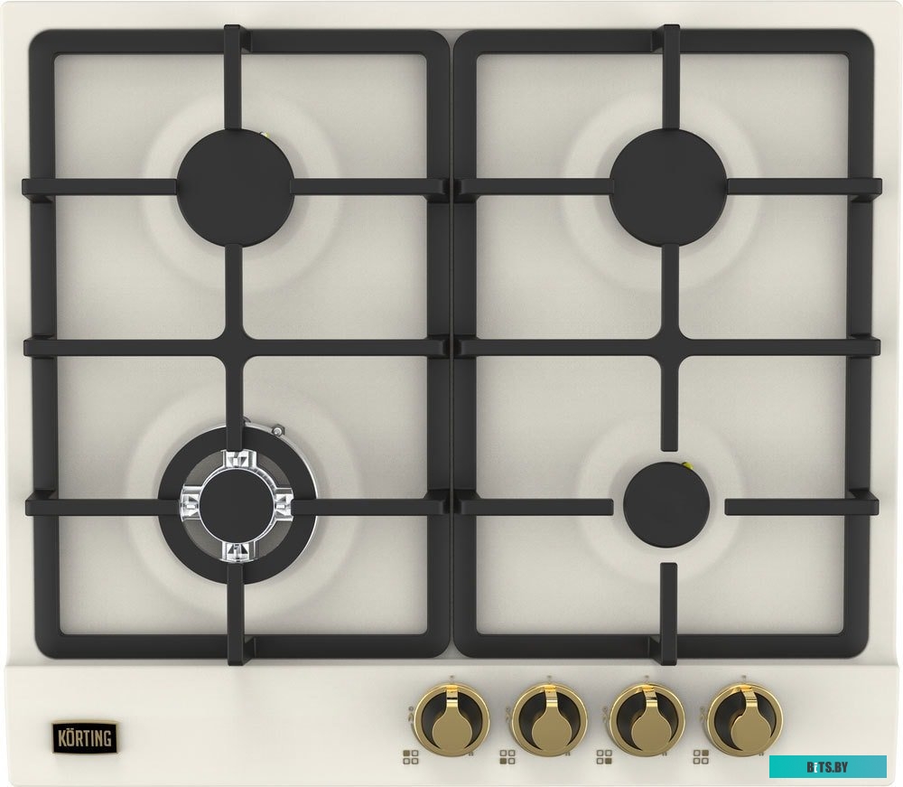 HG 661 CTGB Встраиваемая варочная панель/ Газ, 60 см, ретро, WOK-конфорка, слоновая кость