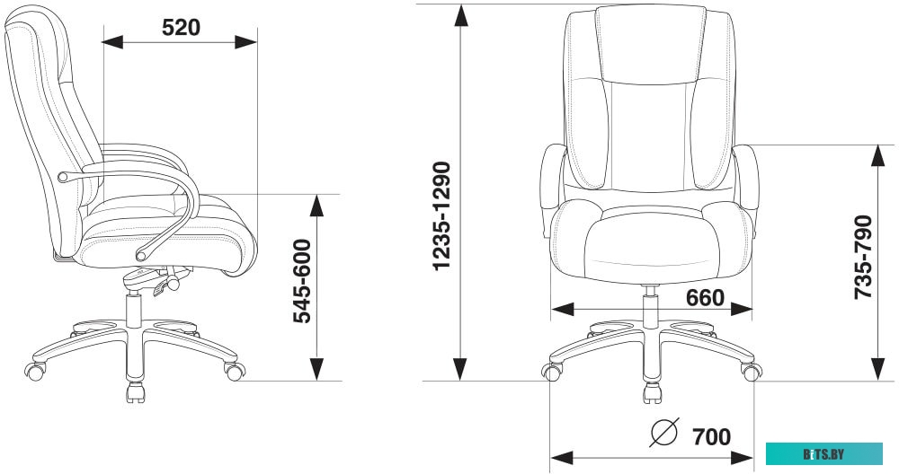 Офисное кресло (Стул) Бюрократ T-9925SL (черный) <T-9925SL/BLACK>