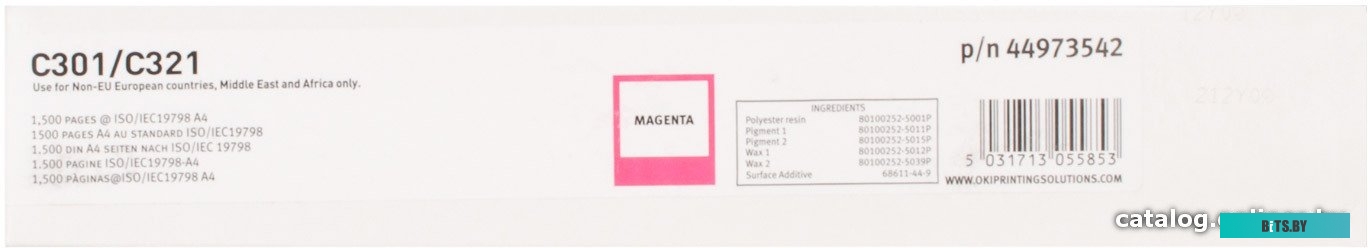 44973542/44973534 Тонер-картридж Oki C301/C321/MC332/MC342 1.5K (magenta)