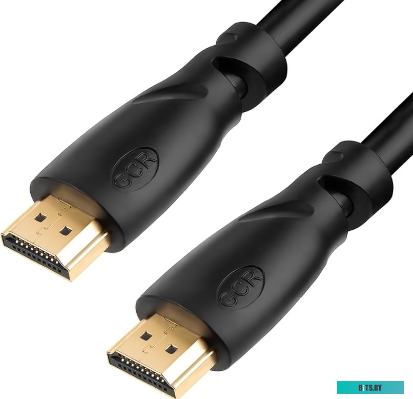 GCR-54754 GCR Кабель 0.5m аудио jack 3.5mm/jack 3.5mm черный, AL case черный, желтая окантовка, M/M, GCR-54754