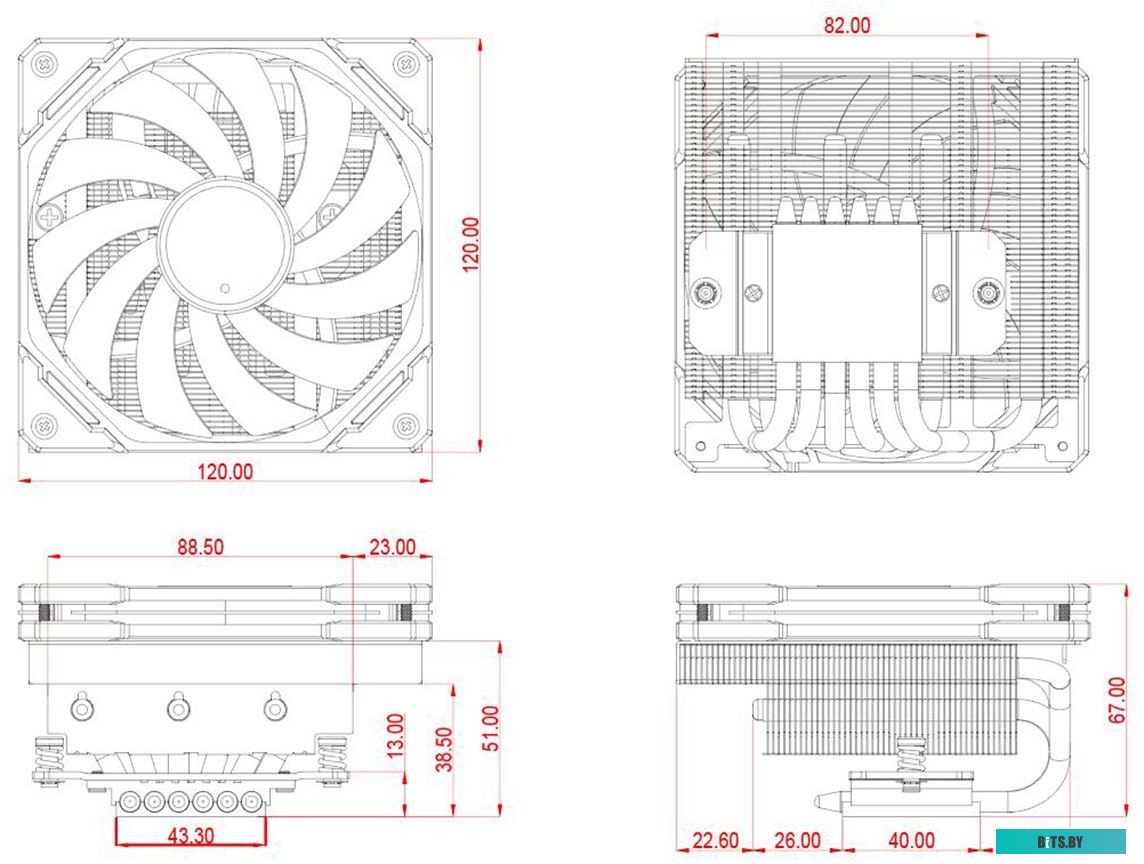 Кулер для процессора ID-COOLING IS-67-XT WHITE