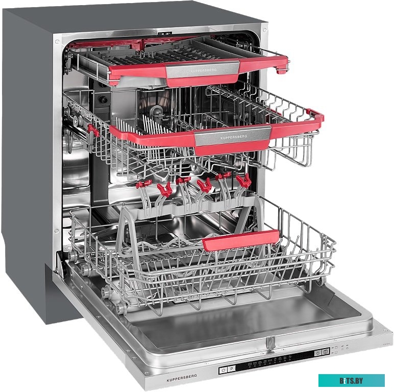 GLM 6075 Встраиваемая посудомоечная машина Kuppersberg/ Полноразмерная, Полностью встраиваемая, количество корзин: 3, регулируемая по высоте верхняя к