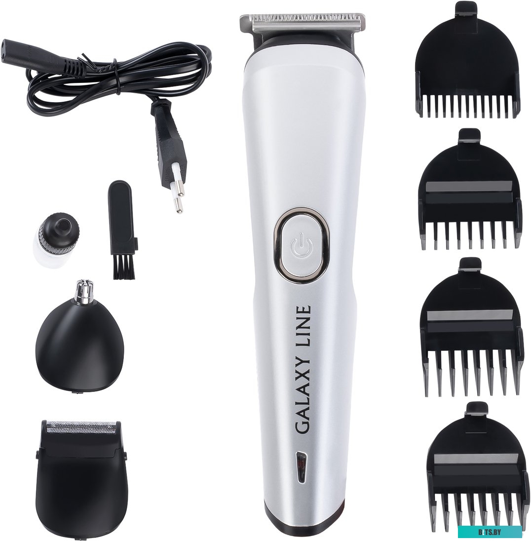 ГЛ4163Л Машинка для стрижки Galaxy Line GL 4163 бордовый 3Вт (насадок в компл:3шт)