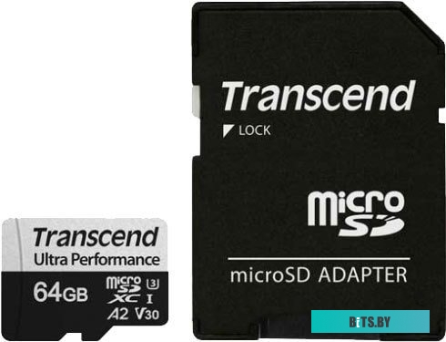 Карта памяти Transcend microSDXC 340S 64GB (с адаптером) <TS64GUSD340S>