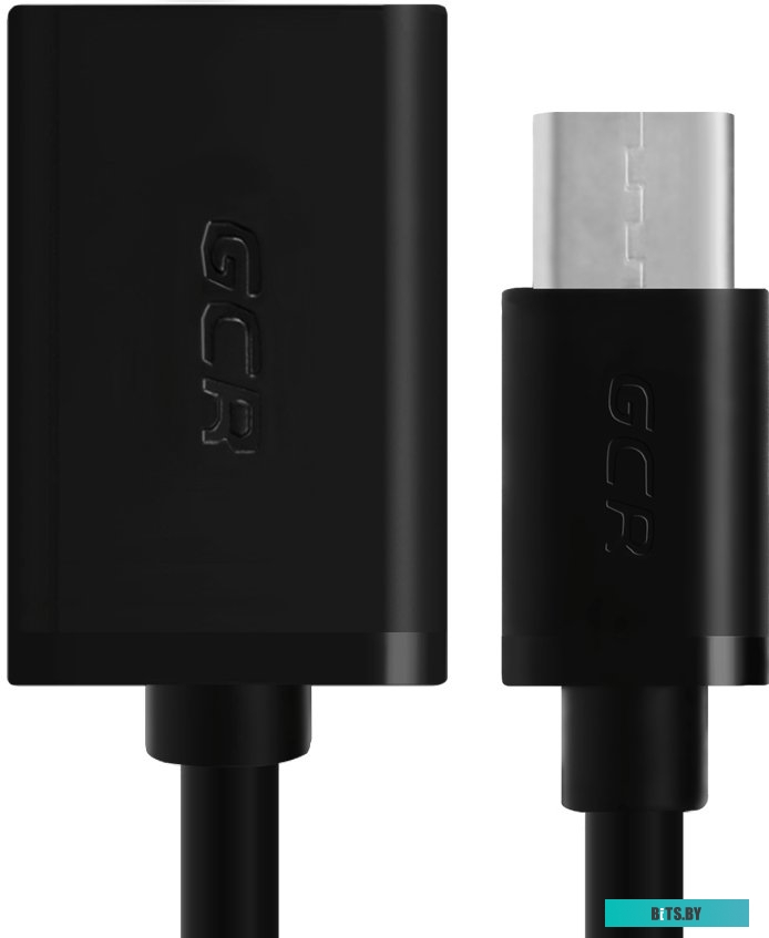 GCR-UCO1AF-BB2S-0.15m GCR Адаптер переходник OTG 0.15m, CM/AF, черный, 28/28 AWG, экран, армированный, морозостойкий, GCR-UCO1AF-BB2S-0.15m