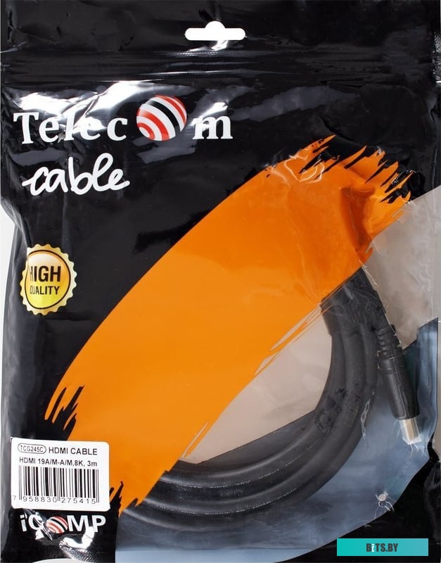 TCG245C-3M Кабель/ Кабель HDMI 19M/M,ver. 2.1 8KX60Hz (Econom) 3m Telecom <TCG245C-3M>