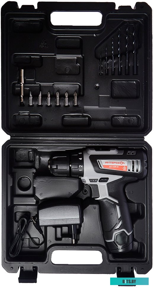 Дрель-шуруповерт Интерскол ДА-12ЭР-01 (с 1-им АКБ, кейс) <534.0.1.01>