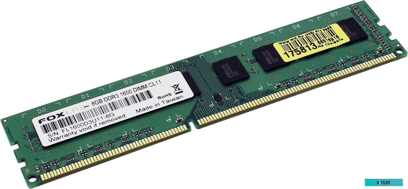 Модуль памяти Foxline 8GB DDR3 PC3-12800 FL1600D3U11L-8G