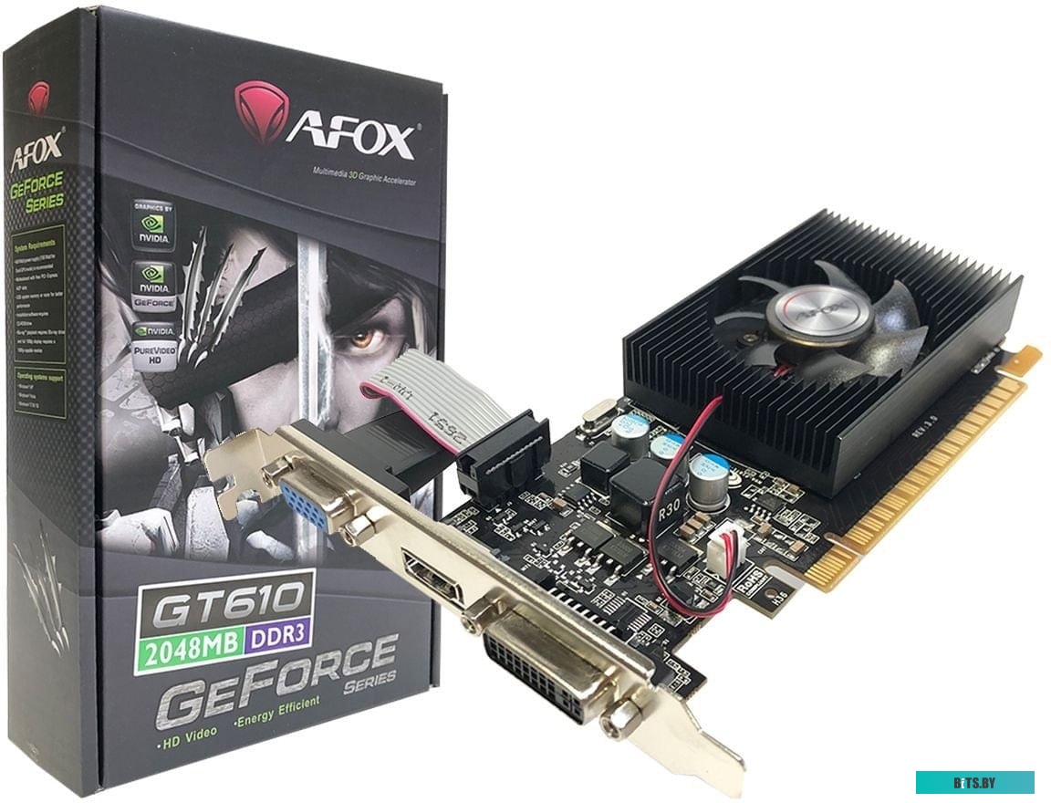 Видеокарта AFOX GeForce GT 610 2GB DDR3 AF610-2048D3L7-V6
