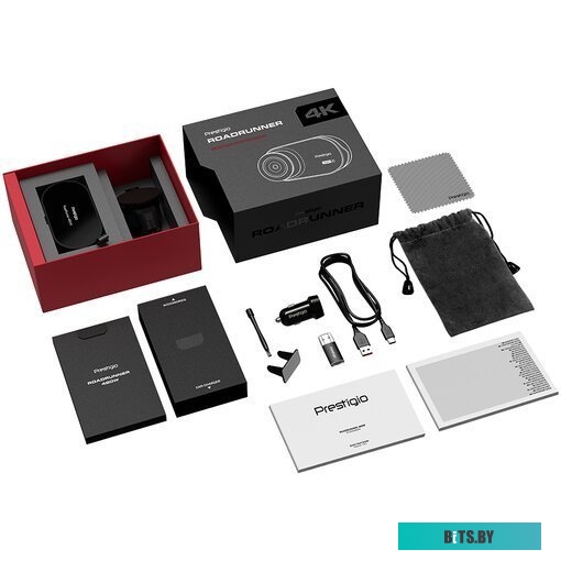 PCDVRR480W Видеорегистратор Prestigio RoadRunner 480W,  черный