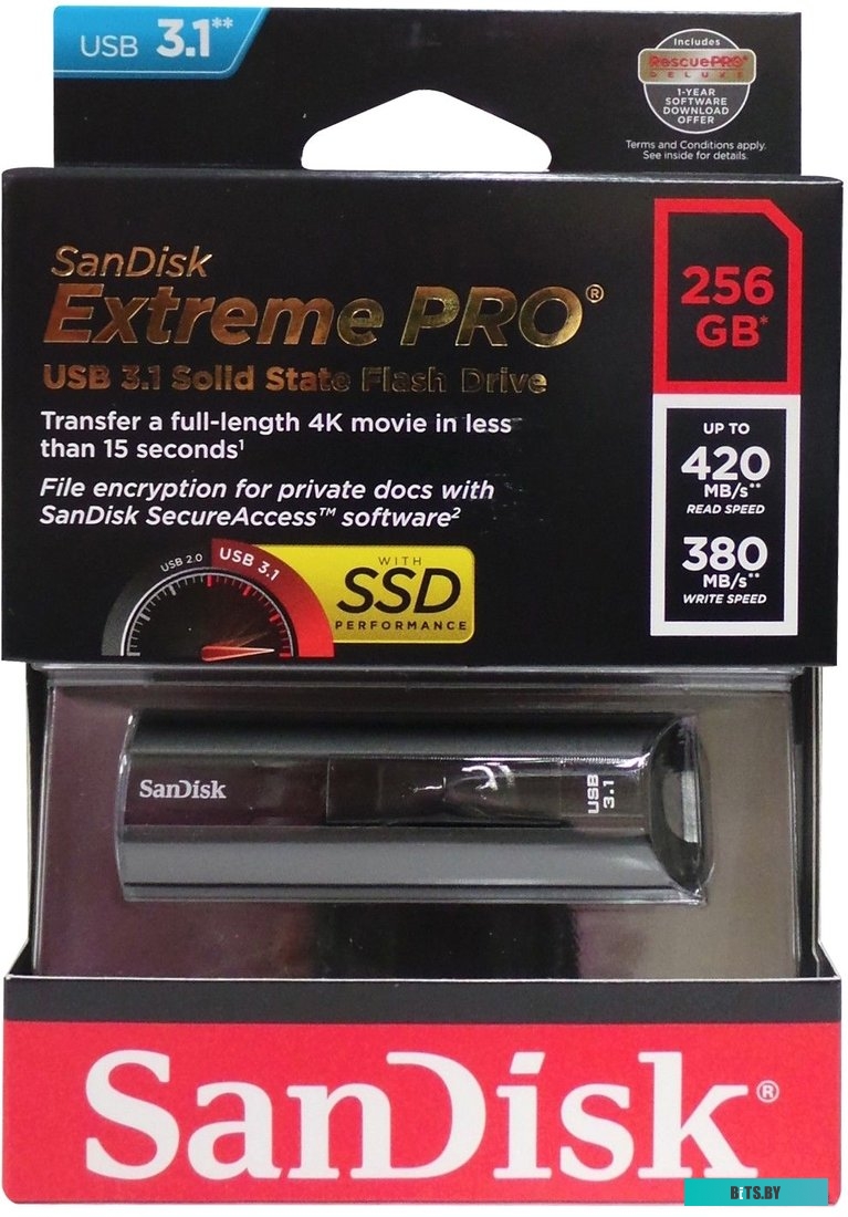 USB накопитель (Флешка) Sandisk Extreme PRO 256GB [SDCZ880-256G-G46]