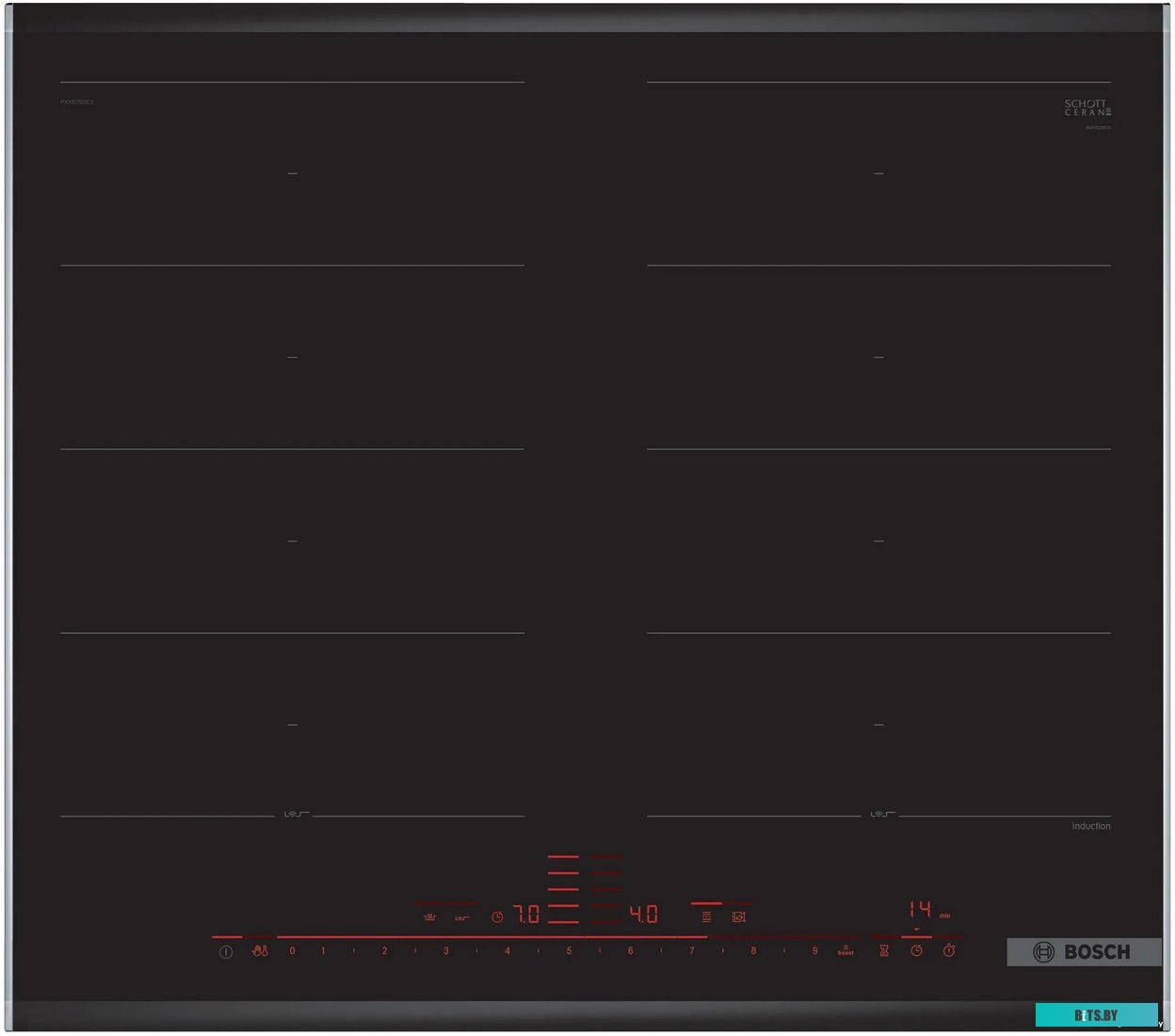 PXY675DC5Z Индукционная варочная панель Bosch PXY675DC5Z,  независимая,  черный