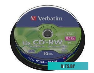 Диск для записи Verbatim CD-RW 700Mb 12х 43480
