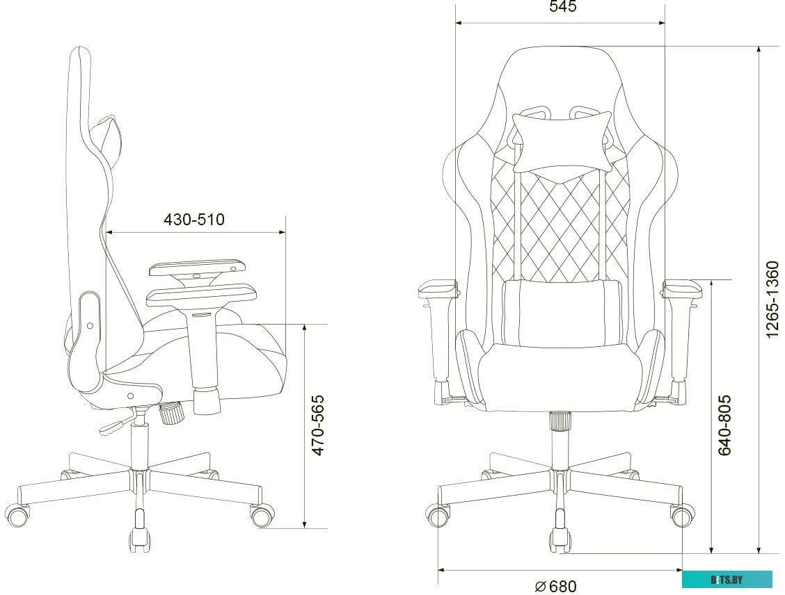 Кресло Zombie Viking 7 Knight Fabric (серый) <VIKING 7 KNIGHT GR>