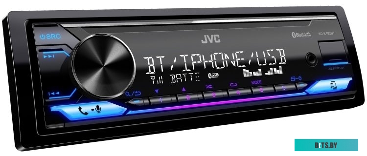 KD-X482BT Автомагнитола JVC KD-X482BT 1DIN 4x50Вт v4.2 DSP 3 RDS