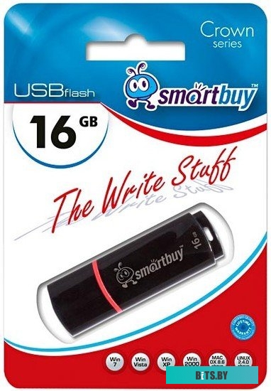 USB накопитель (Флешка) Smart Buy Crown 16Gb Black (SB16GBCRW-K)