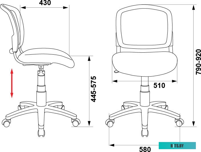 Офисное кресло (Стул) Бюрократ CH-296/DG/15-48