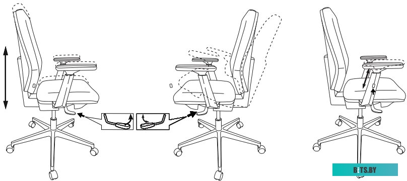 Офисное кресло (Стул) Бюрократ CH-545SL 38-417 (серый) <CH-545SL/1D/417-G>